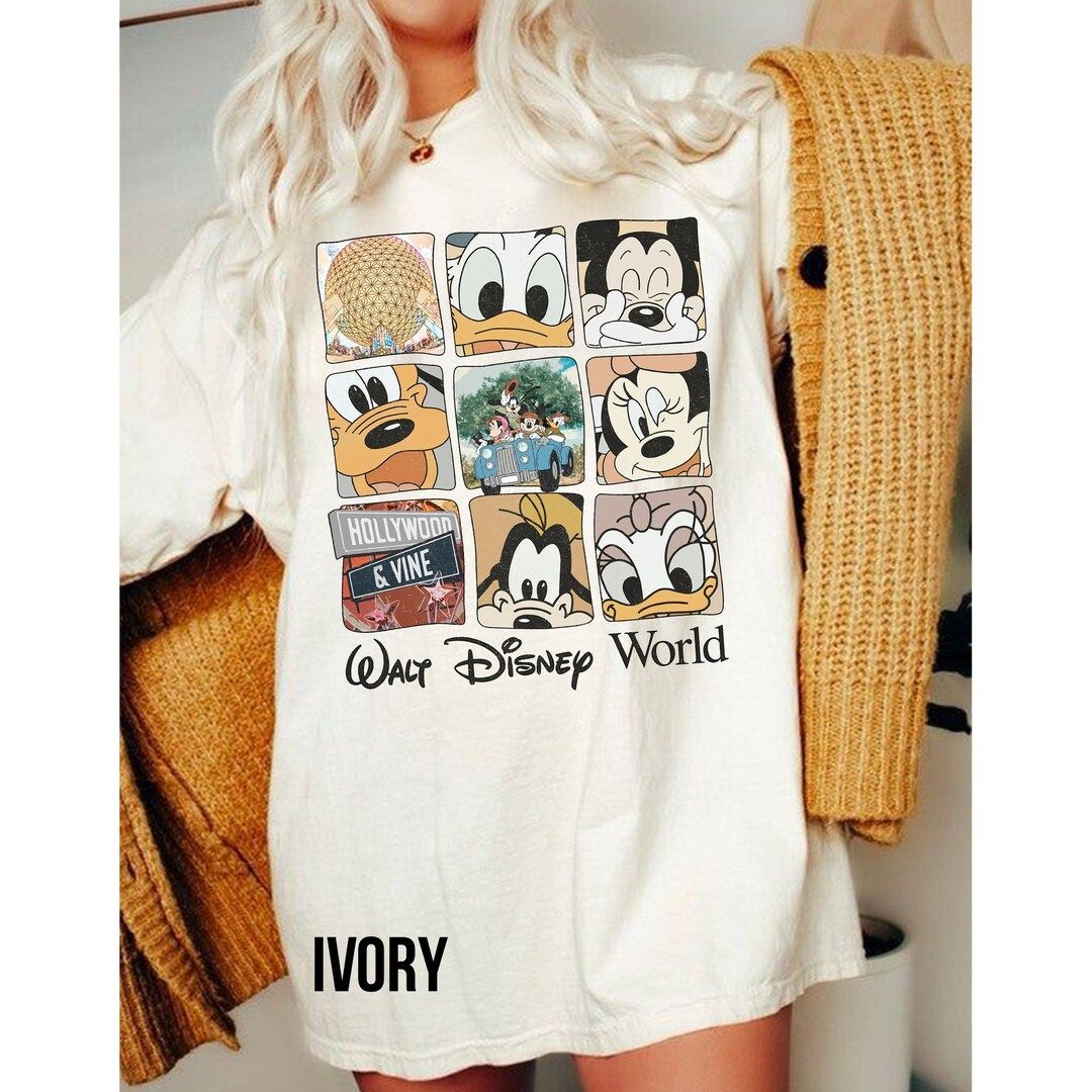 Disney Comfort colors shirt, Vintage Walt Disney World Shirt, Classic Mickey and Friends, Disney ... | Etsy (US)