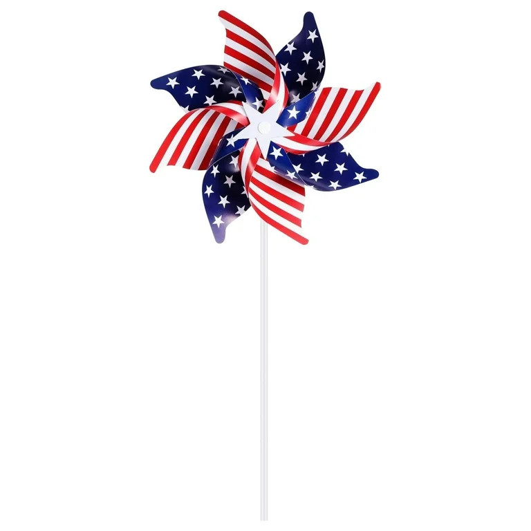 Guanhe 10Pcs Garden Wind Spinners, 4th of July Decorations American Flag Patriotic Yard outdoor D... | Walmart (US)