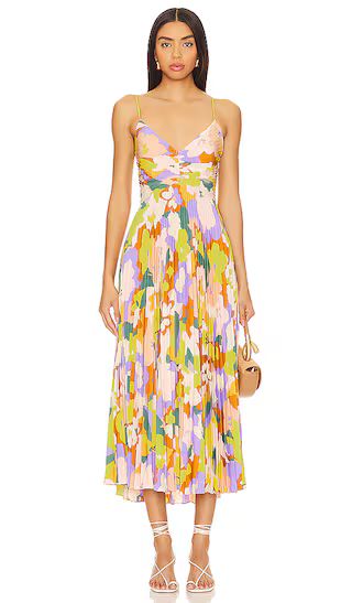 Blythe Dress in Lime Rust Floral | Revolve Clothing (Global)