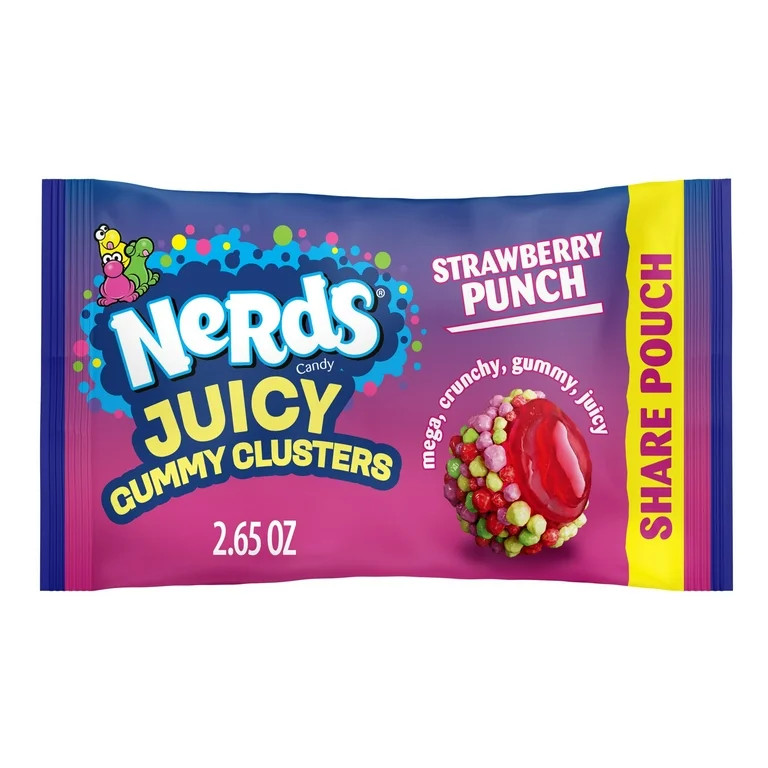 NERDS Juicy Gummy Clusters, Strawberry Punch, Juicy and Gummy Candy, for Snacking and Sharing, 2.... | Walmart (US)
