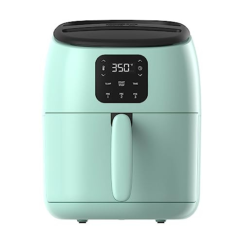 DASH Tasti-Crisp™ Electric Air Fryer Oven, 2.6 Qt., Aqua – Compact Air Fryer for Healthier Food in Minutes, Ideal for Small Spaces - Auto Shut Off, Digital, 1000-Watt | Amazon (US)