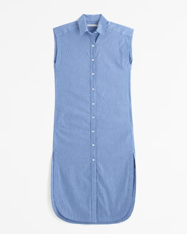 Button-Through Midi Shirt Dress | Abercrombie & Fitch (US)
