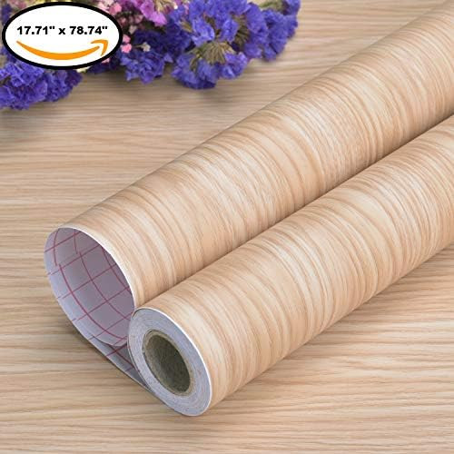 Art3d 17.7 inch x78.7 inch Peel and Stick Wallpaper - Decorative Self Adhesive Vinyl Film Wood Grain | Amazon (US)