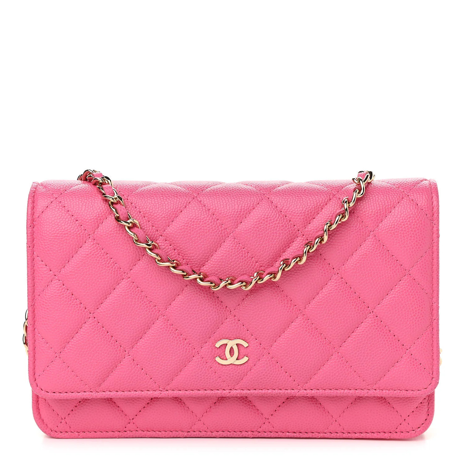 CHANEL Caviar Quilted Wallet on Chain WOC Pink | FASHIONPHILE | Fashionphile