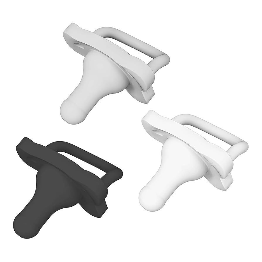 Dr. Brown’s HappyPaci 100% Silicone Pacifier 0-6m, BPA Free, Black, Cool Gray, White, 3-Pack | Amazon (US)