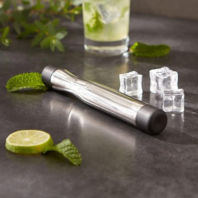Stainless Steel Hand Held Mojito Muddler - Silver | Target