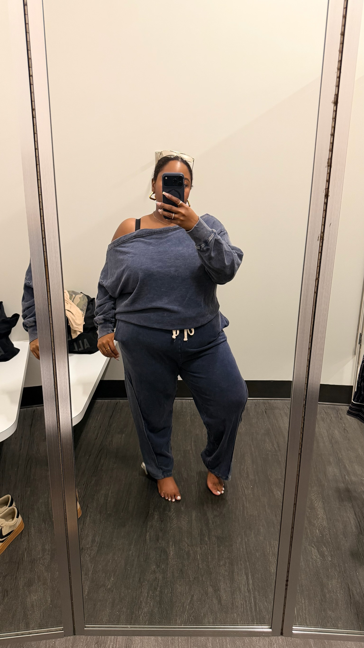 Comfy sweat set 
but the little shoulder out makes it a look!

#LTKootd #LTKSaleAlert #LTKPlusSize