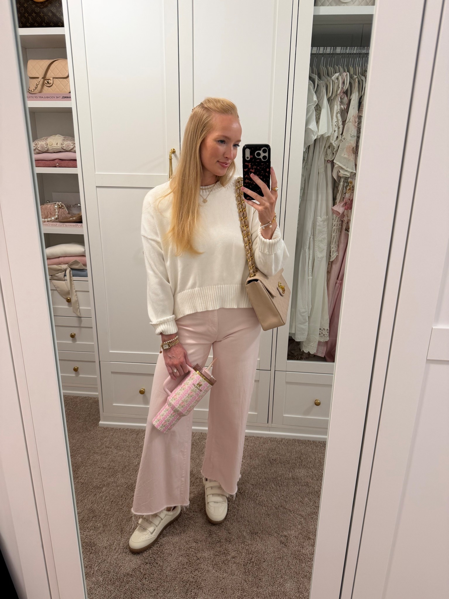 What I wore for a lunch date with Josie, some antique shopping, and to the car wash! This cotton sweater is one I reach for often in my wardrobe. Wearing a size small! It does shrink a tad in the wash. Styled with pink jeans for Valentines Day - will link a few options at different price points! 


#LTKmomlife #LTKootd