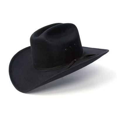 Western Express Black Felt Western Cattleman Hat with Black Hat Band | Target