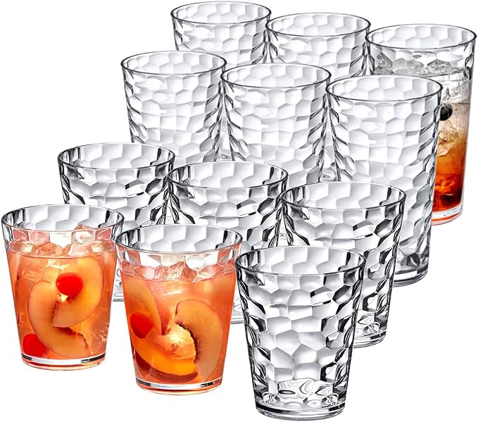 Amazing Abby - Iceberg - 16-Ounce and 24-Ounce Plastic Tumblers (Set of 12), Plastic Drinking Gla... | Amazon (US)