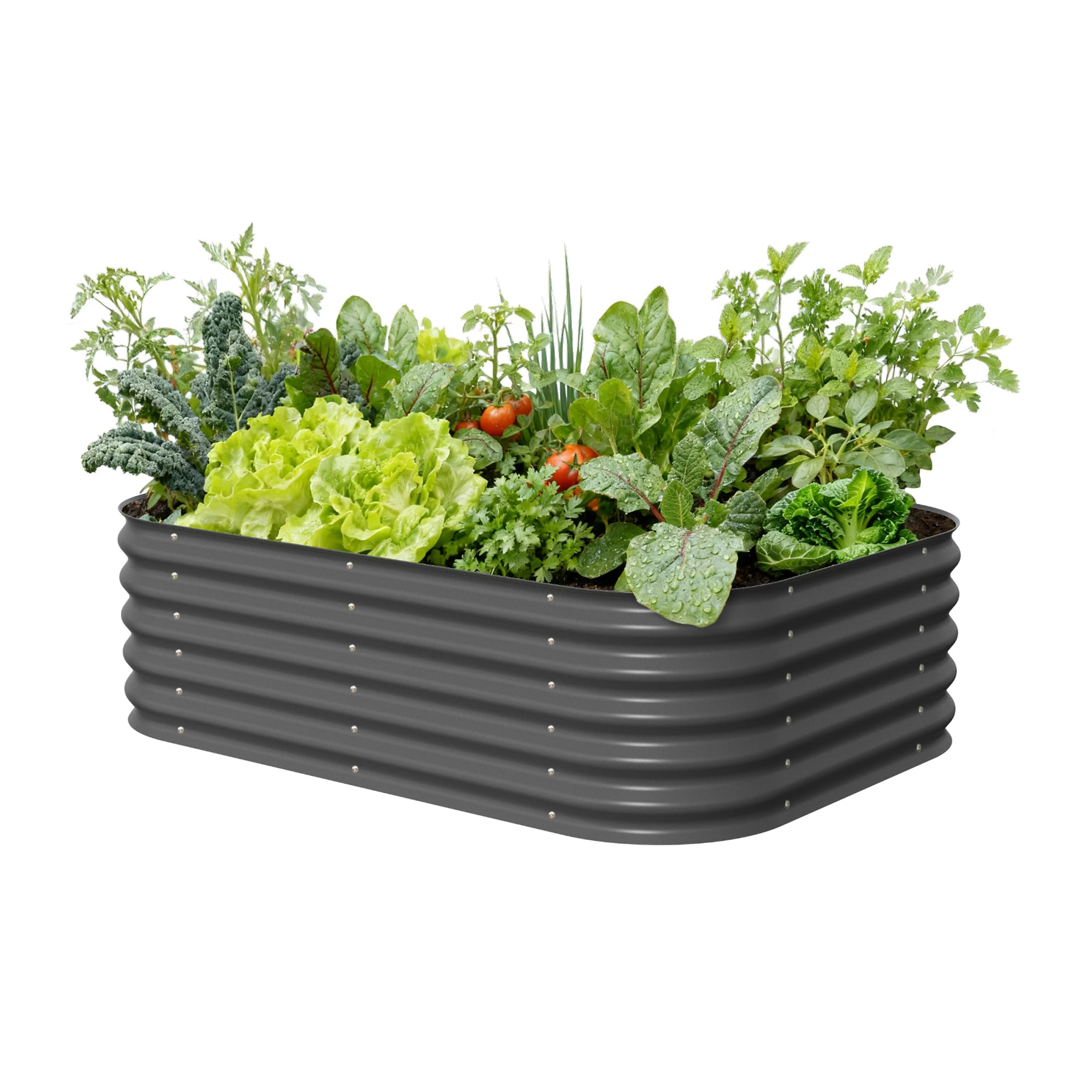 Vego garden Aluzinc Raised Garden Bed Kits, 17" Tall 6 in 1 Modular Metal Raised Planter Bed for ... | Amazon (US)
