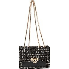 Women's Tweed Purses and Handbag PU Leather Woolen Chain Satchel Shoulder Bags Totes Crossbody Un... | Amazon (US)