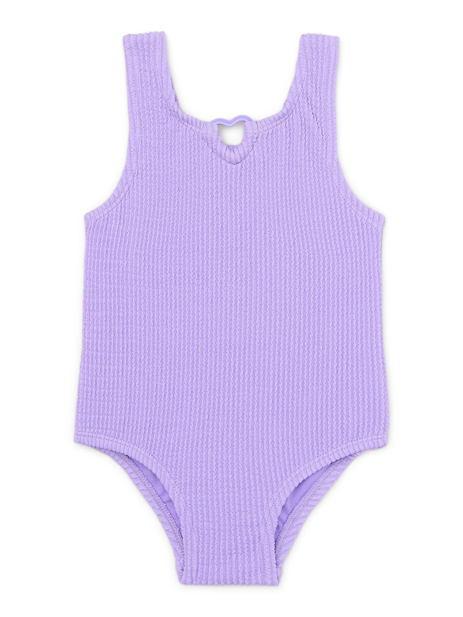 Wonder Nation Toddler Girl Textured One- Piece Swimsuit, Sizes 12M-5T - Walmart.com | Walmart (US)