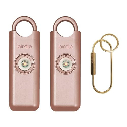 She’s Birdie–The Original Personal Safety Alarm for Women by Women–Loud Siren, Strobe Light and Key Chain in a Variety of Colors (Metallic Rose, 2 Pack) | Amazon (US)