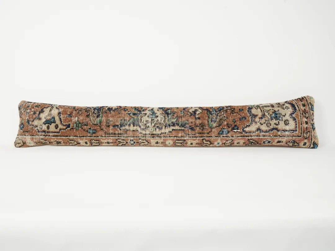 Vintage Turkish Kilim Lumbar Pillow Cover: Handwoven Wool, Boho Cushion (8x47 Inch) - Etsy Austra... | Etsy (US)