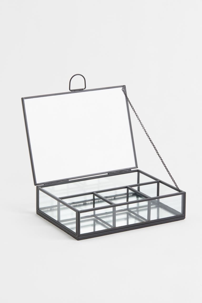 Clear Glass Jewelry Box - Black - Home All | H&M US | H&M (US + CA)