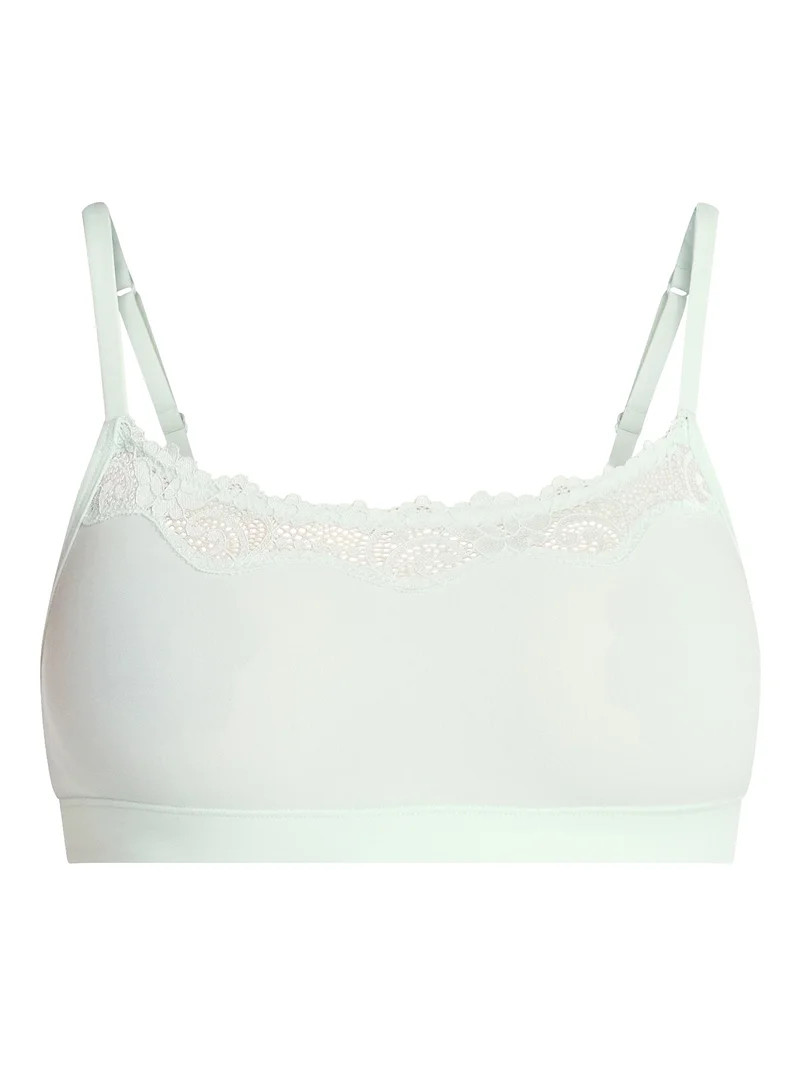 No Boundaries Fit Stretch Scoop Bralette with Lace, Women's XS-3XL | Walmart (US)