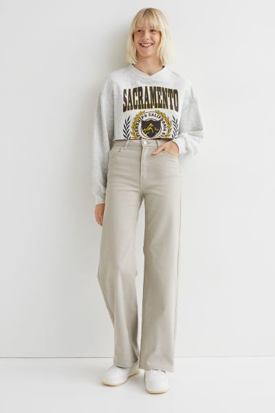 Wide-leg Twill Pants | H&M (US + CA)