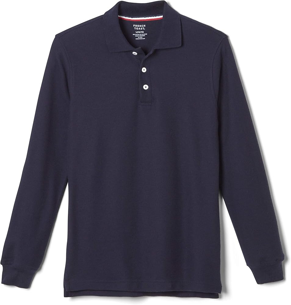 French Toast Pique Polo School Uniform Shirt with Long Sleeves for Boys and Girls | Amazon (US)