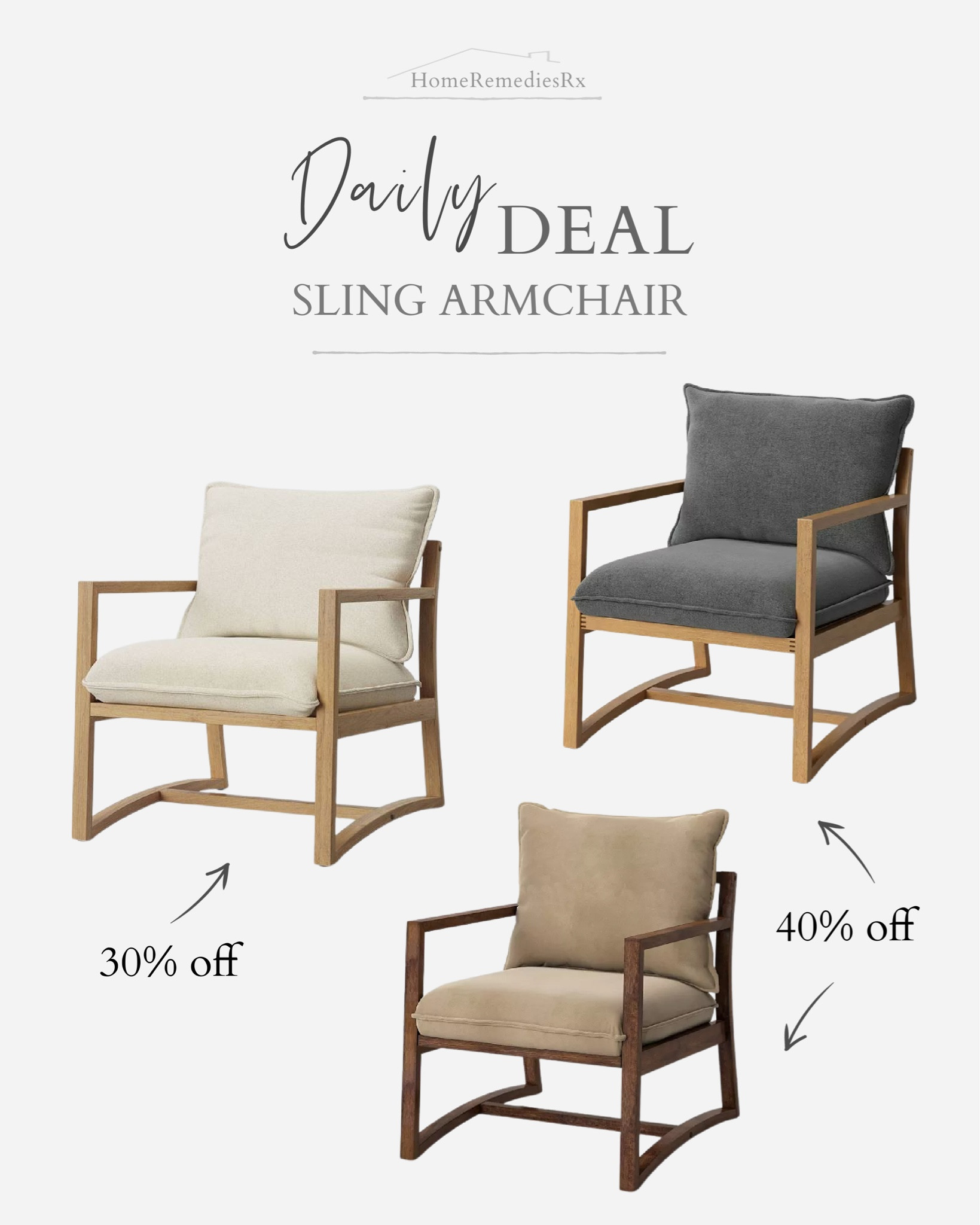 Higgins sling best sale arm chair natural