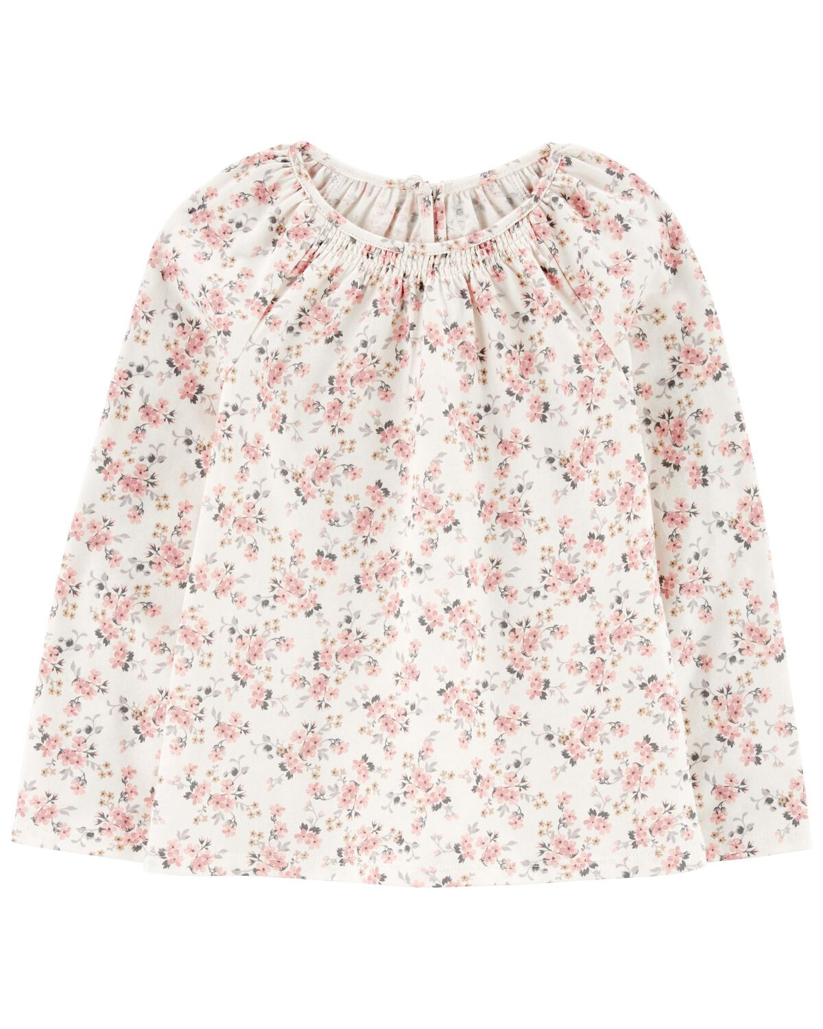 Floral Toddler Smock Detail Long Sleeved Top | carters.com | Carter's