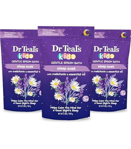 Dr Teal's Kids Gentle Epsom Bath Sleep Soak with Melatonin & Essential Oils | Amazon (US)