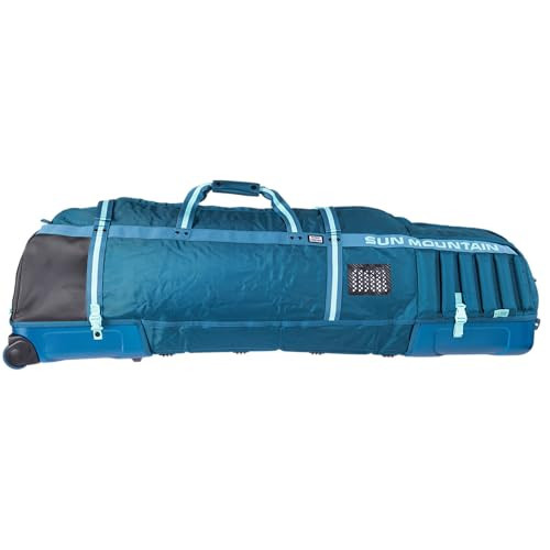Sun Mountain Kube Golf Travel Bag - 2-Wheel Rolling System, Kube Folding Hard Shell for Easy Storage, Compact Protection & Travel Convenience - Blue-Spruce-Waterfall | Amazon (US)