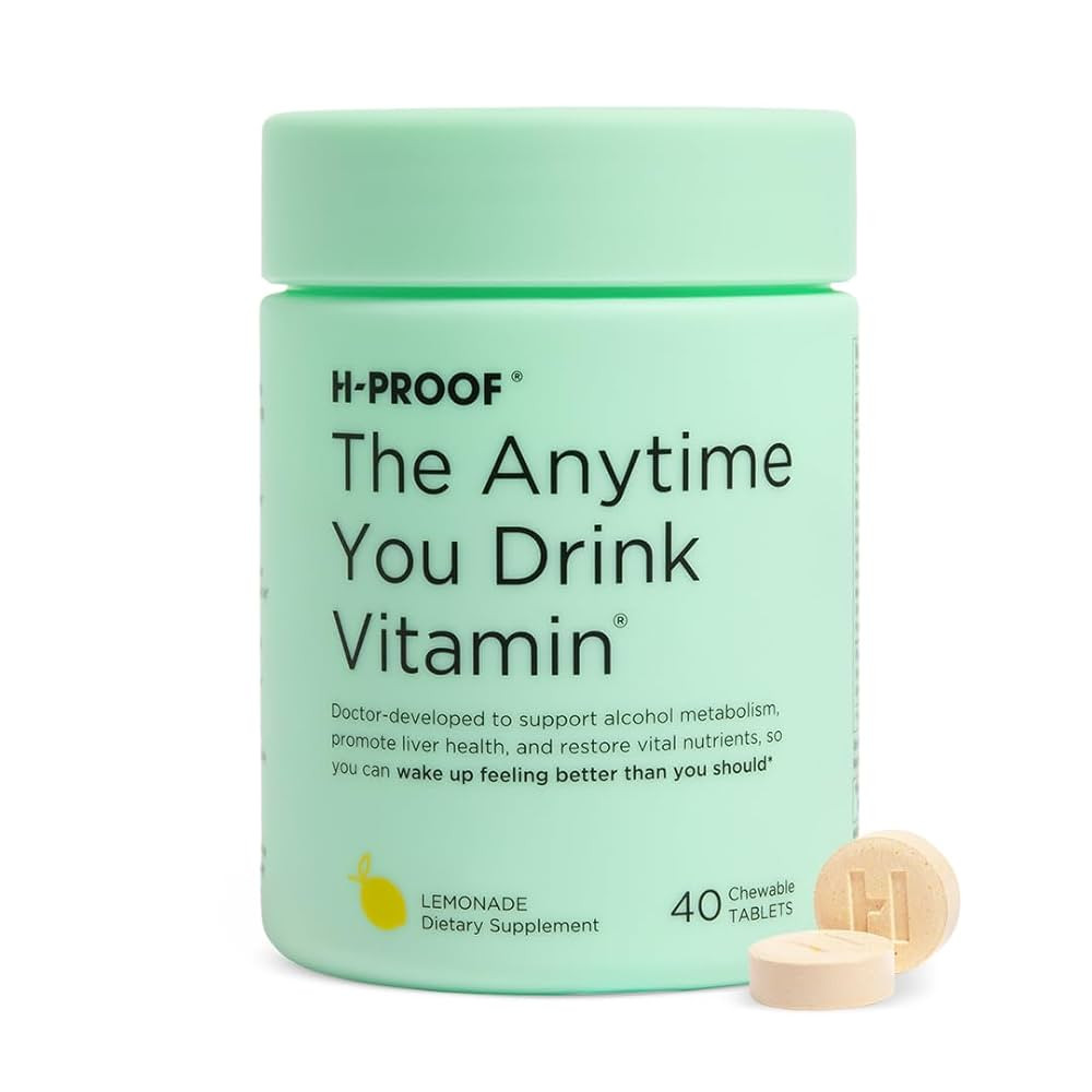 H-PROOF The Anytime You Drink Vitamin, Liver Health & Immunity Support with Electrolytes, Milk Th... | Amazon (US)