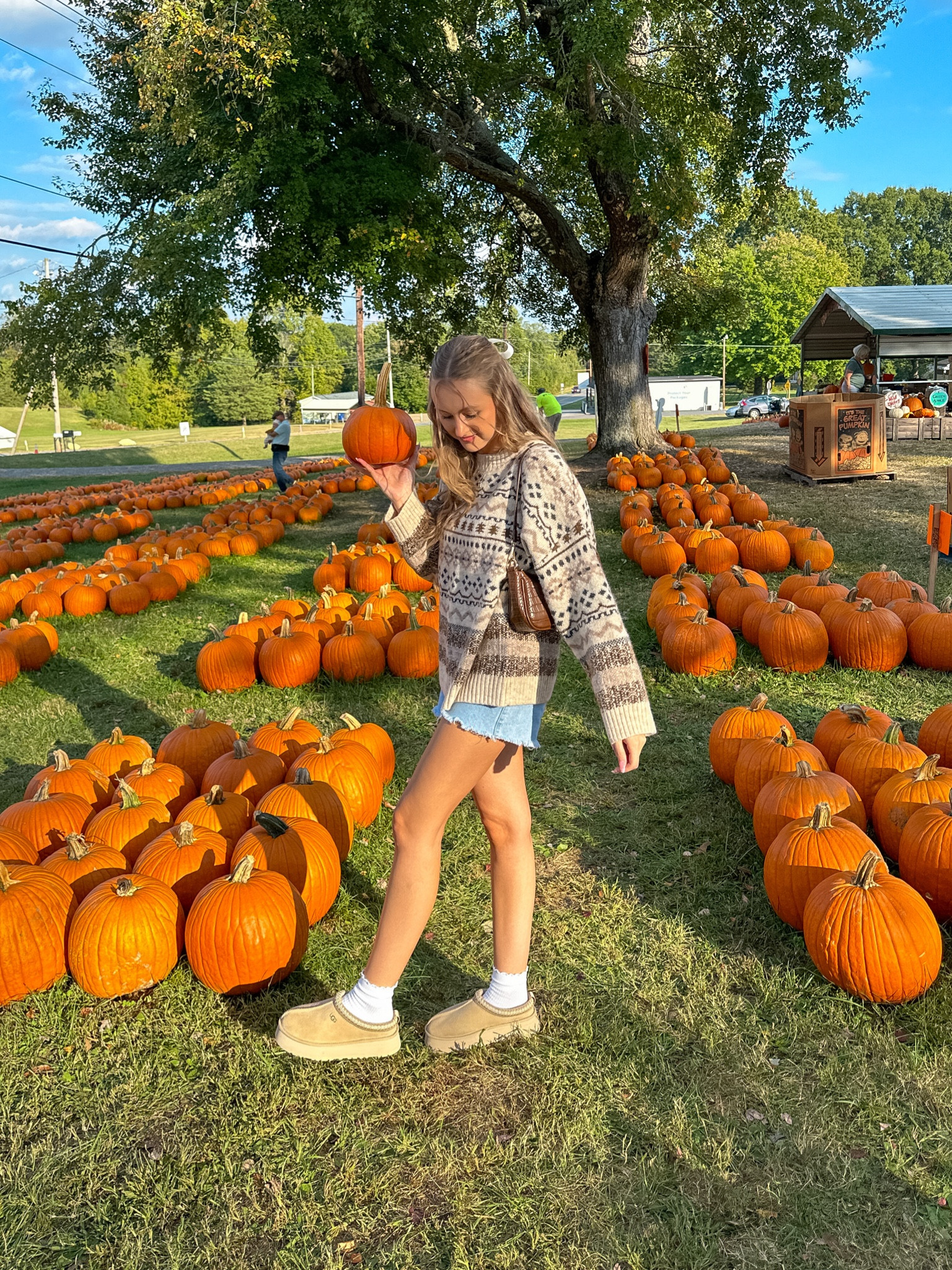fall outfit inspo! 🤎🍂

cozy autumn sweater, tazz ugg slippers, brown leather shoulder purse, princess polly shorts, hair ribbon, ruffle socks, viral sweater 

#LTKstyletip #LTKHalloween