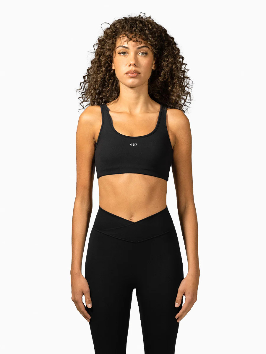 The Scoop Neck Bra / Black | 437