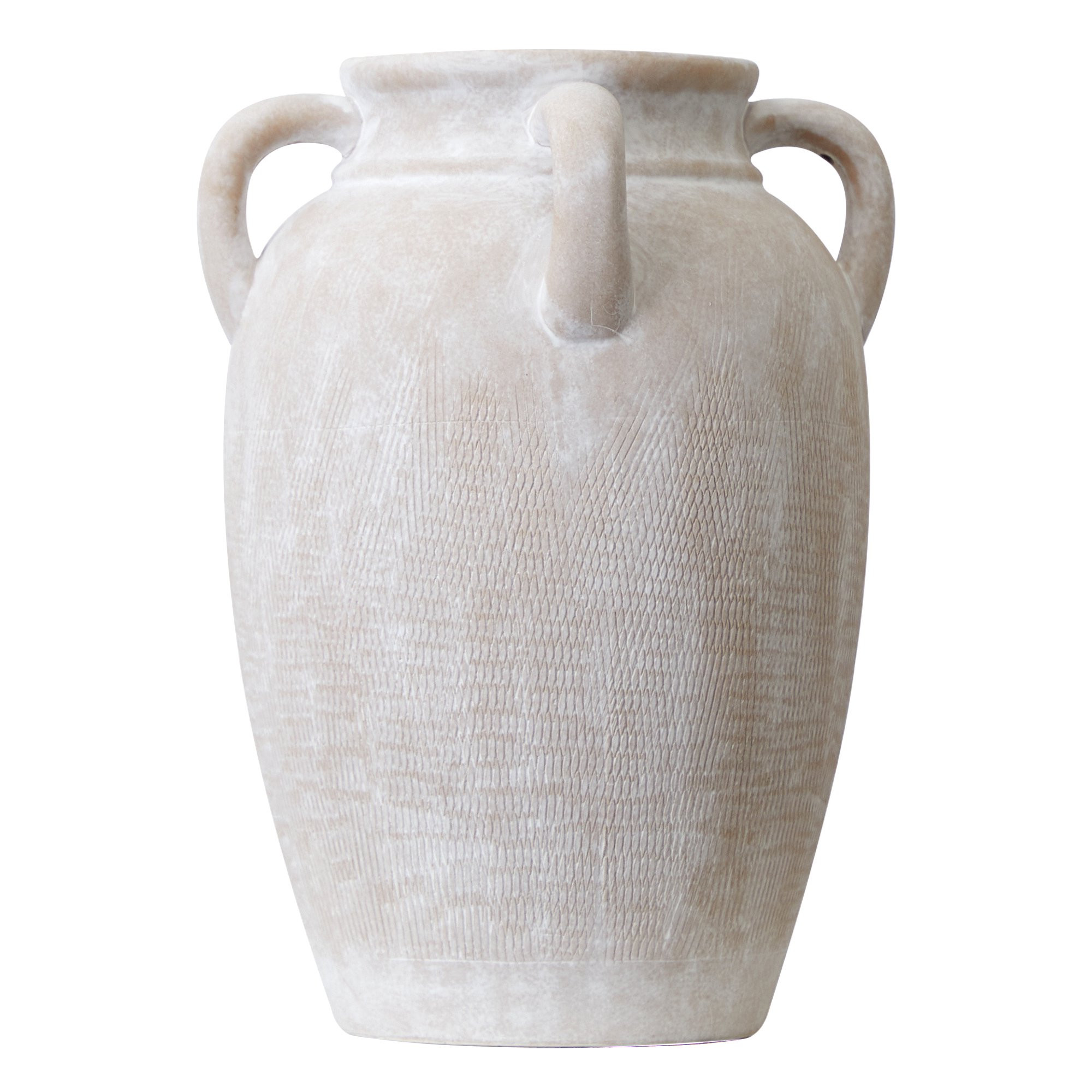 Mainstays 12" White Washed Textured Ceramic Vase | Walmart (US)