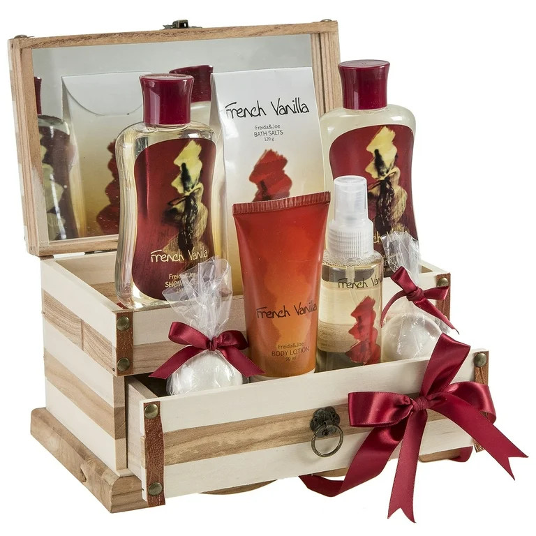 Bath and Body Gift Set for Her French Vanilla Bath Gift Set Essential Bath and Body Spa Gift Bask... | Walmart (US)