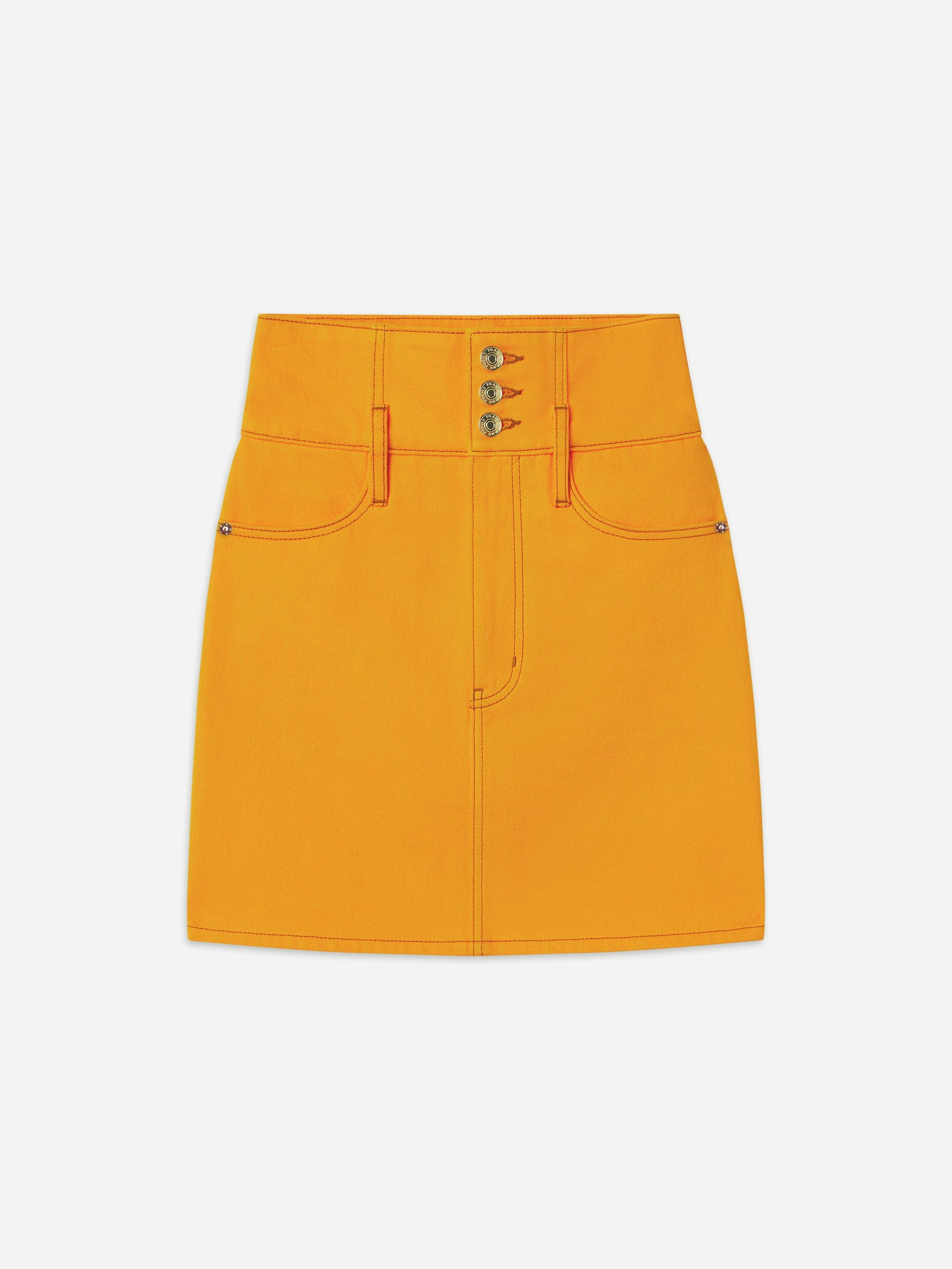 The Corset Mini Skirt -- Marigold | Frame Denim