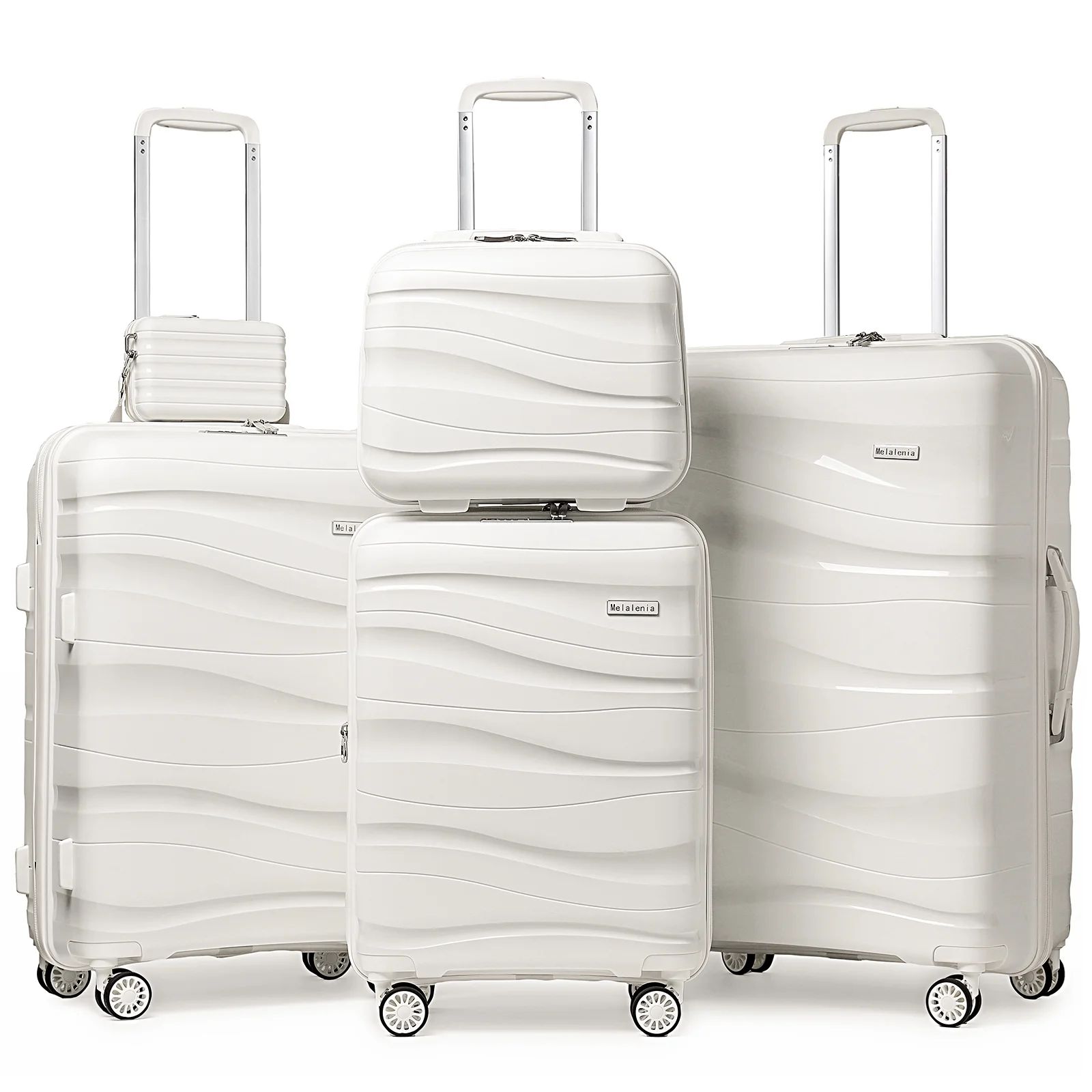Melalenia - 5 Luggage Sets PP Hardside Spinner Luggage - （Expandable Carry-on Suitcase20"）（... | Walmart (US)