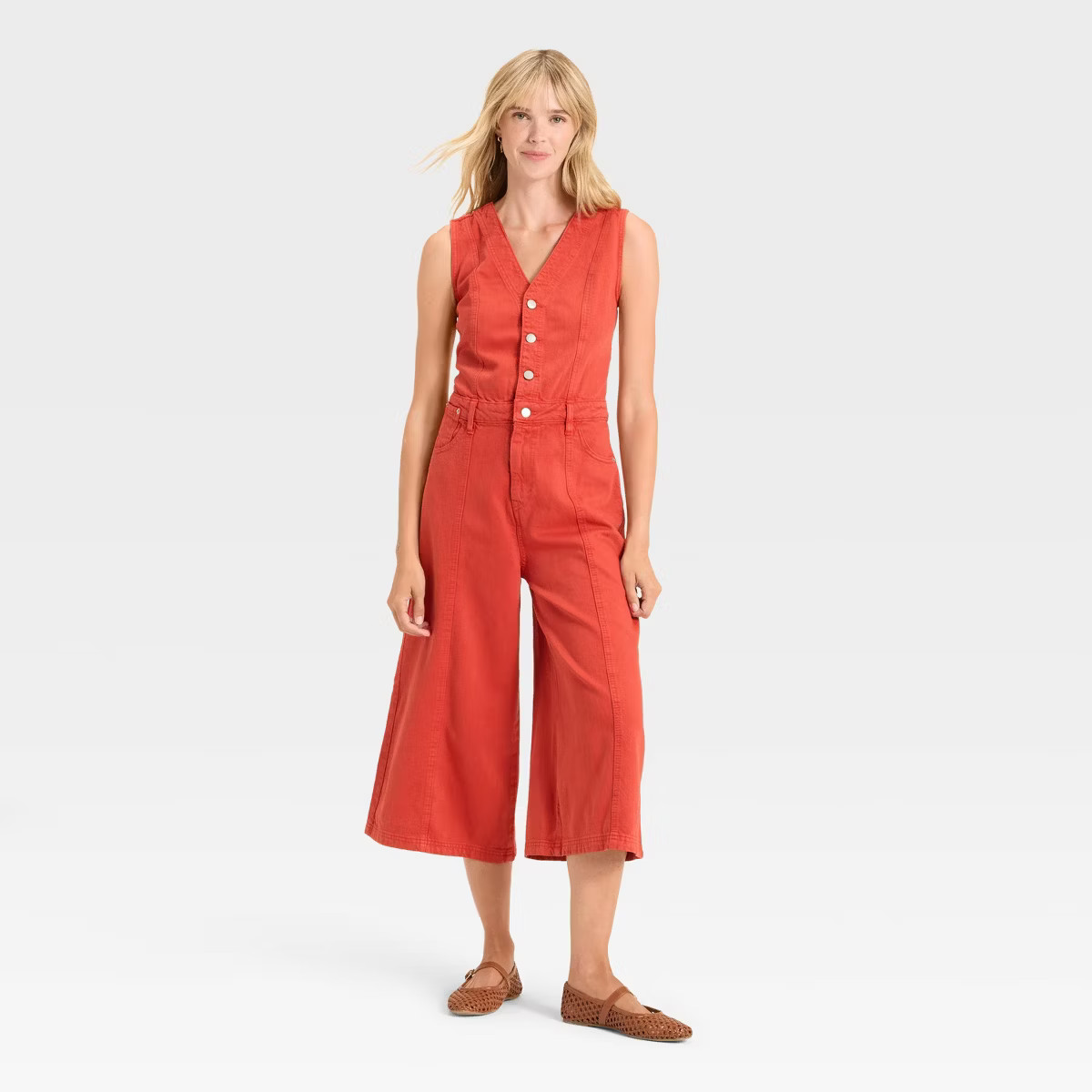 Women's Cropped Sleeveless Denim Jumpsuit - Universal Thread™ | Target