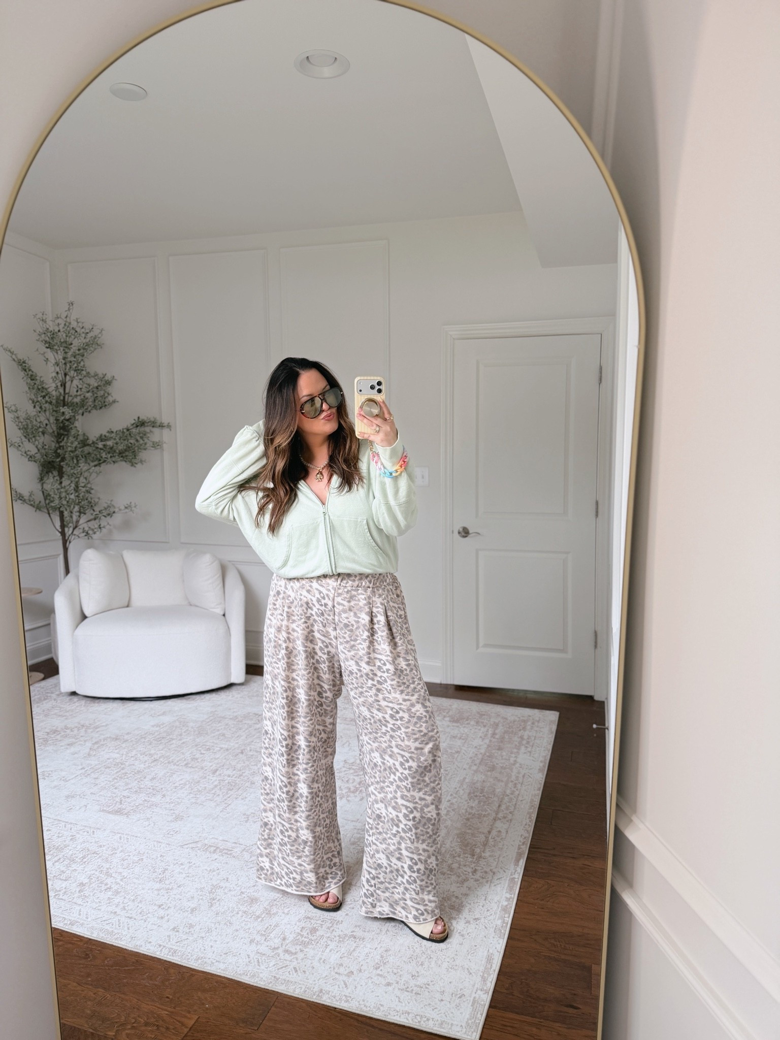 Wearing a large in the pants and the zip up

#LTKootd #LTKmomlife #LTKMidsize