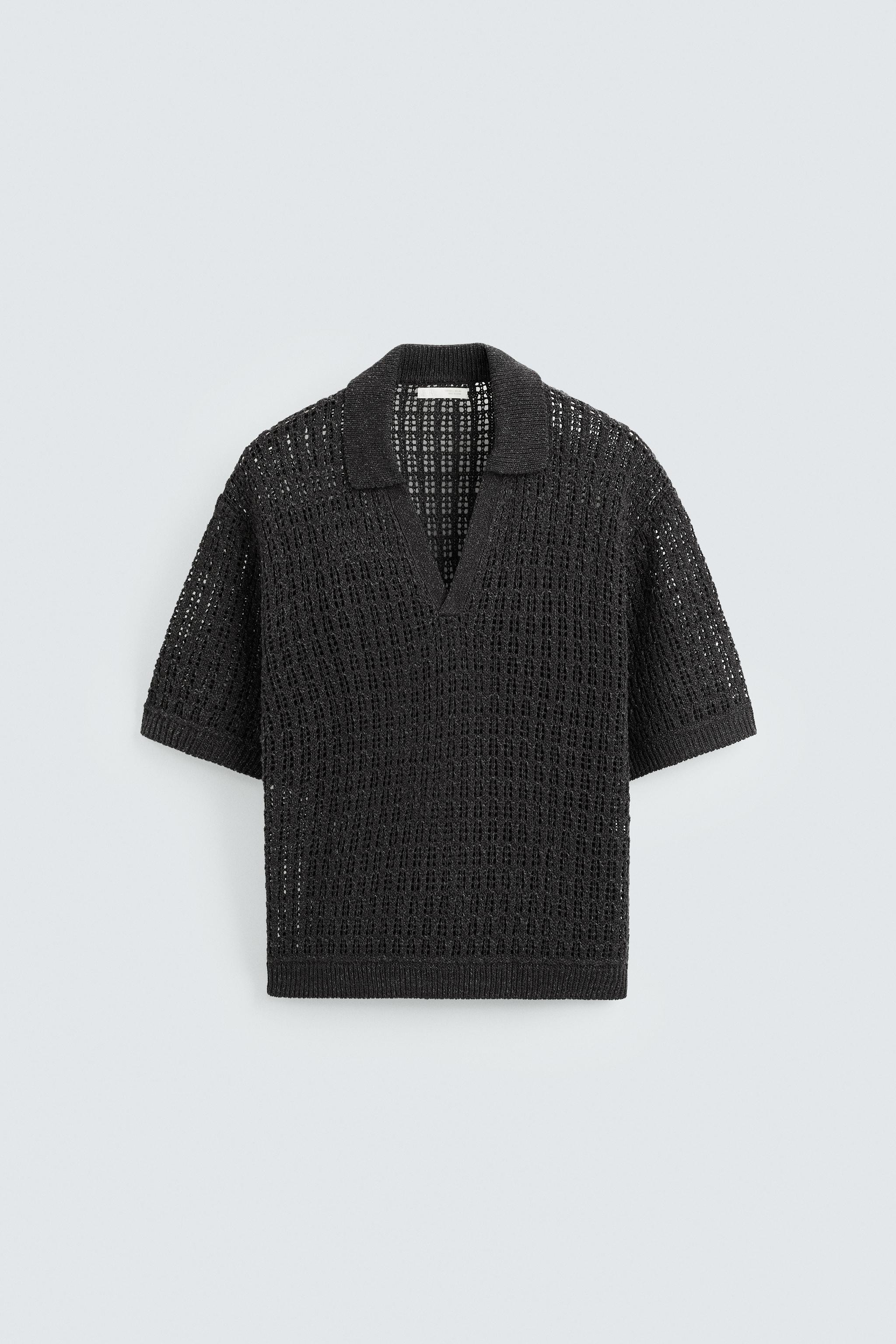 OPEN KNIT POLO SHIRT | Zara US
