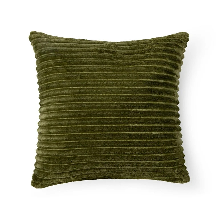 Mainstays Almohada Decorativa de Poliéster de Felpa de Terciopelo Tallado de Pana Winter Chalet ... | Walmart (US)