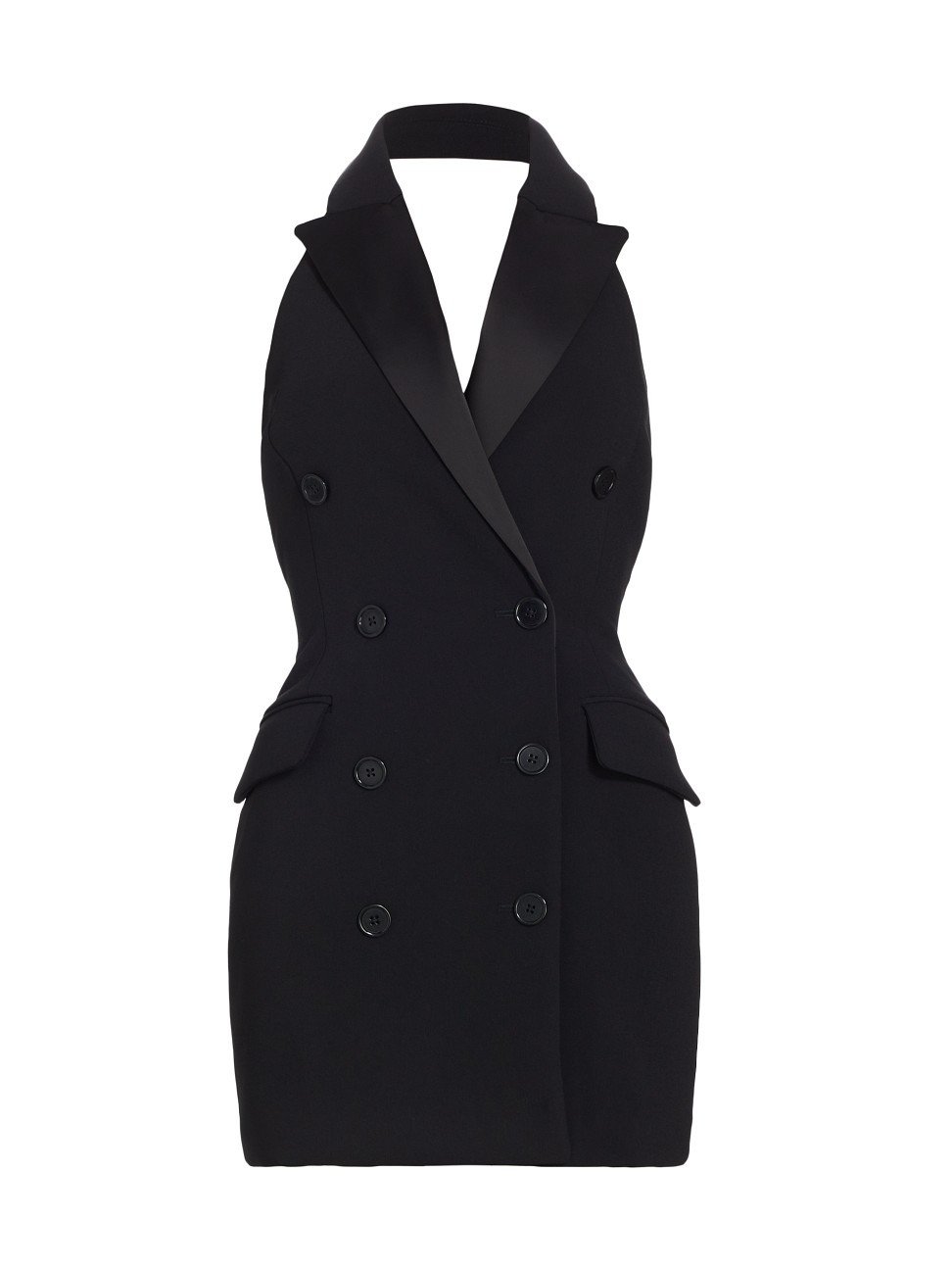 Women's Victory Double-Breasted Crepe Blazer Dress - Jet Black - Size Medium | Saks Fifth Avenue