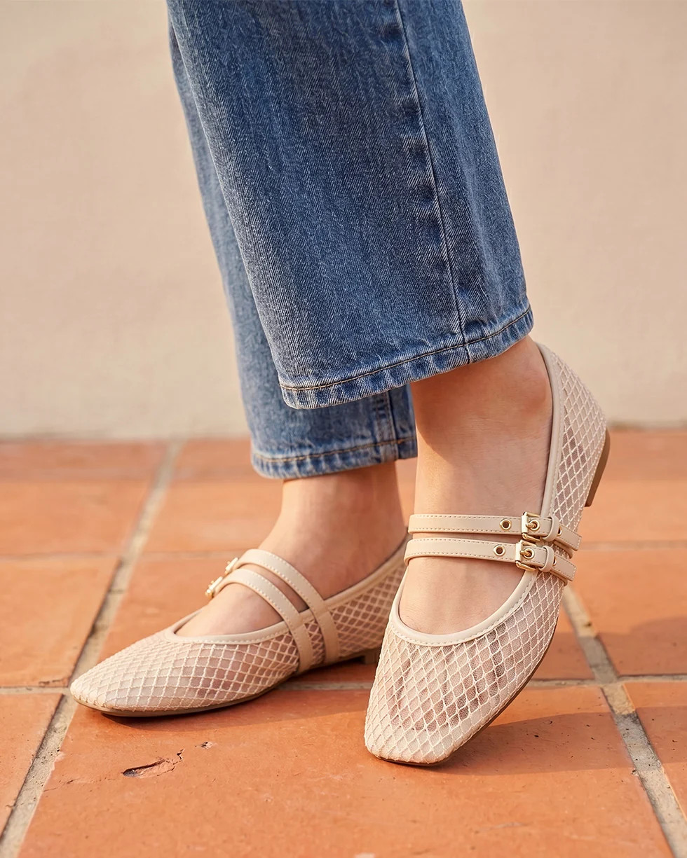 Magic | Square Toe Mary Jane Flats | Fitory Footwear US