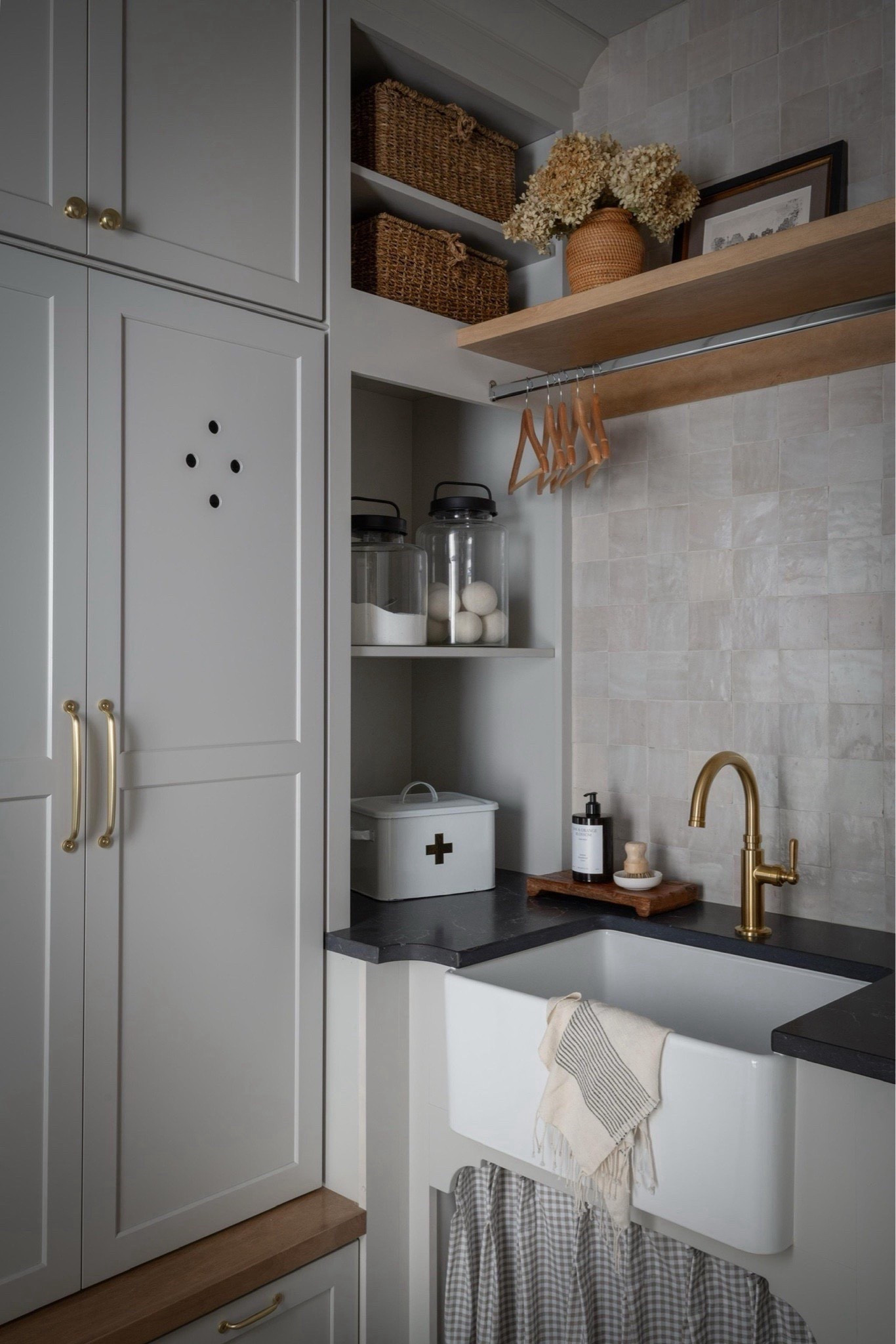 Our laundry room is one of my absolute favorite projects we have done in our home. I love the open shelving we did on the side here. These canisters are 30% off and are perfect for styling and storing essentials. Also perfect for a kitchen! 

#LTKHome #LTKSaleAlert