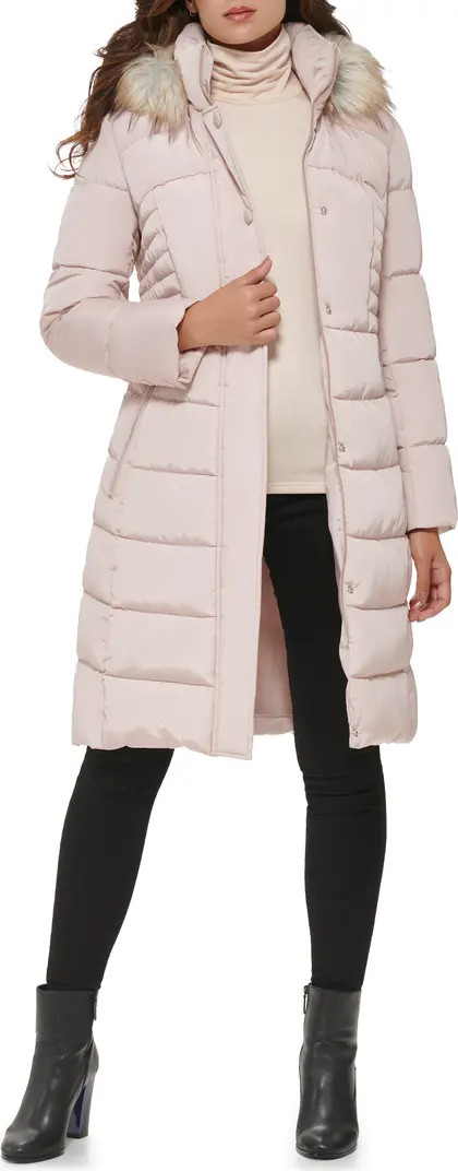 Memory Faux Fur Trim Hooded Puffer Coat | Nordstrom
