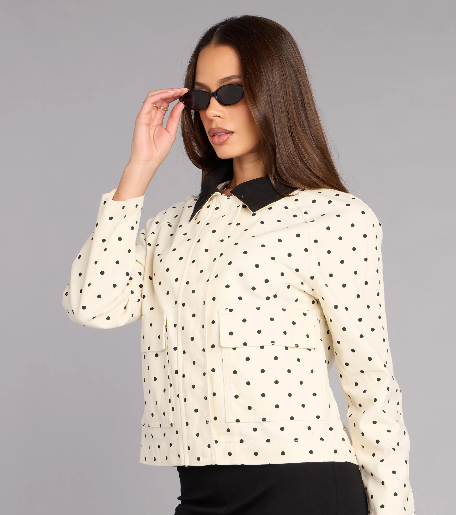 City Stroll Polka Dot Barn Jacket | Windsor Stores