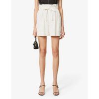 Castel paper bag high-waist woven shorts | Selfridges