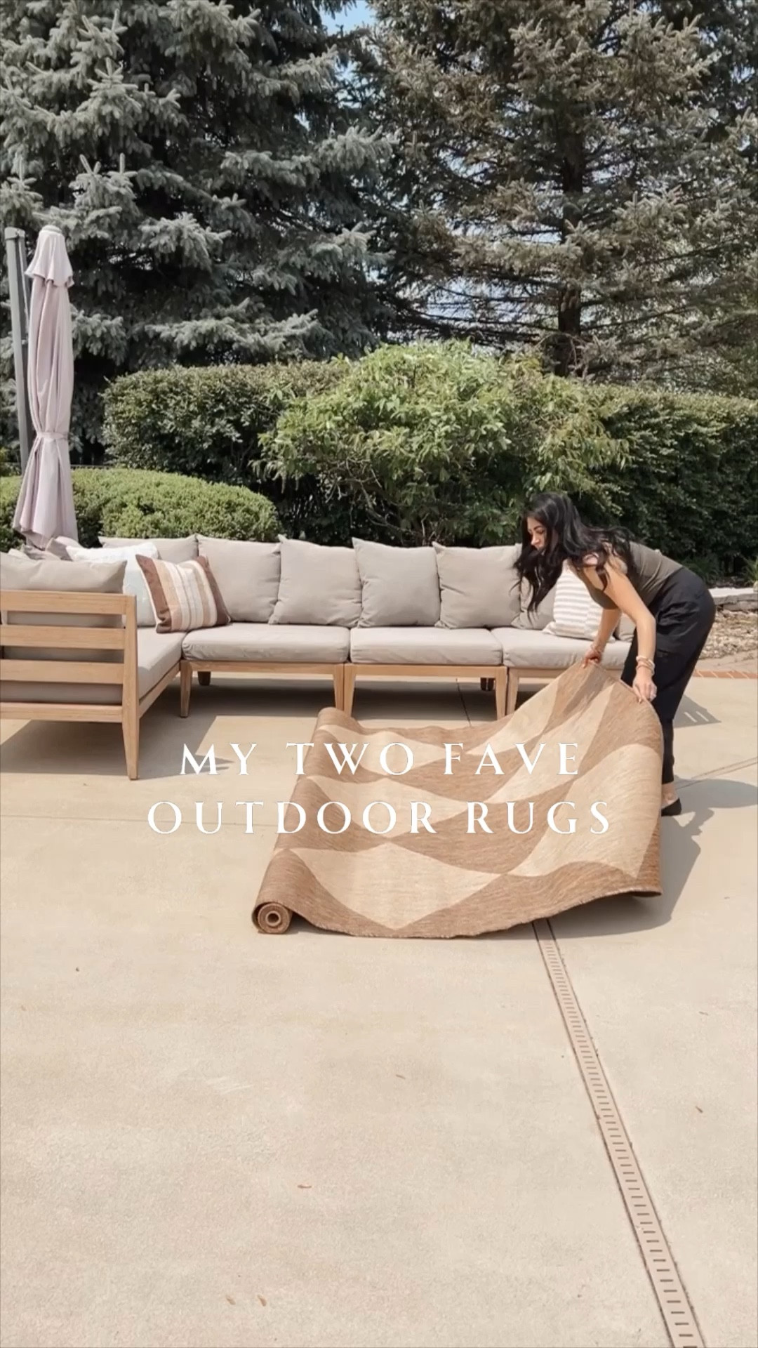 Outdoor rug patio. Black and white patio rug. 

#LTKsalealert #LTKhome