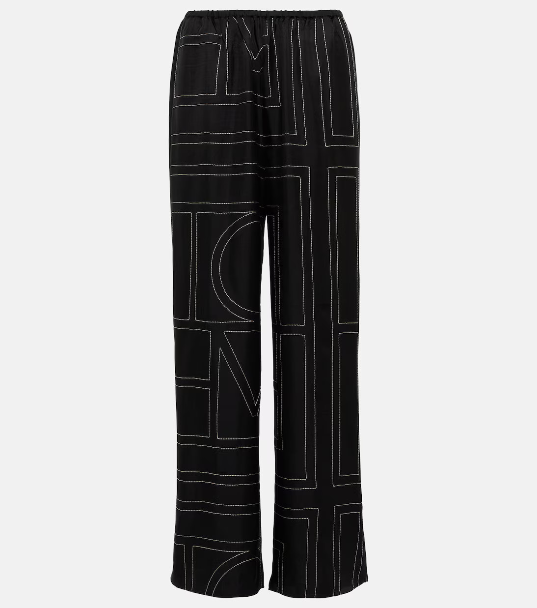 Logo wide-leg silk pants | Mytheresa (US/CA)