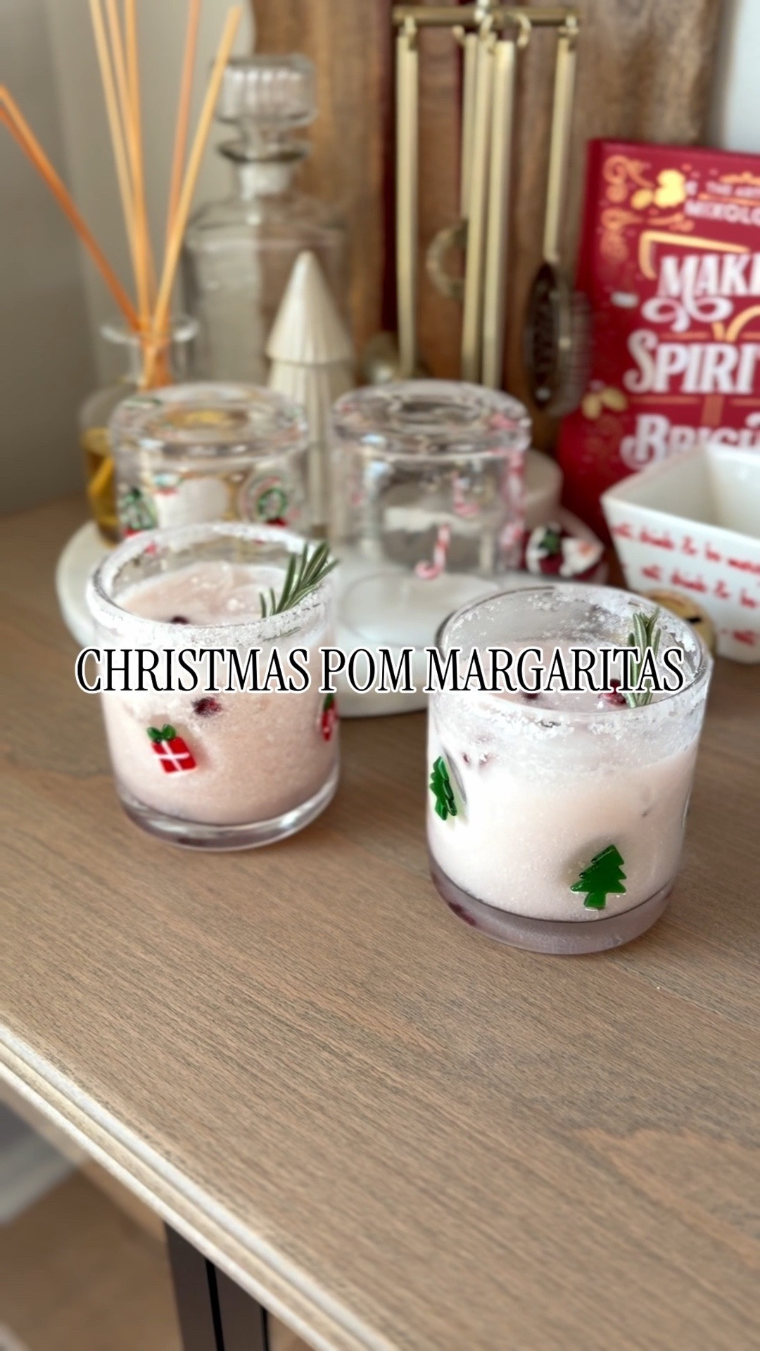 ✨CHRISTMAS POMEGRANATE MARGARITAS✨

✨Comment POM for links to this post! 🔗

✨SAVE this post for your next holiday gathering! Sharing the recipe below in an easier to read format.
 
I made these pomegranate margaritas and they were yummy! I wasn’t sure about the coconut milk, but it was surprisingly refreshing! I used a premixed pomegranate/cranberry juice, so if you use regular pomegranate juice it will be a bit more pink!

RECIPE
• 2 oz tequila
• 1 oz orange liqueur 
• 1 oz lime juice
• 1.5 oz pomegranate juice
• 1 oz coconut milk

Add ice to shaker and shake. Then pour over ice! You can either use salt or sugar for the rim—I used salt here!
.
.
.
.
.
#holidayentertaining #holidayhosting #holidaydrink #festivedrink #signaturedrink #iconglasses

#LTKHome #LTKfoodie #LTKHoliday