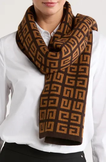 Monogram Double Face Wool & Cashmere Scarf | Nordstrom Rack