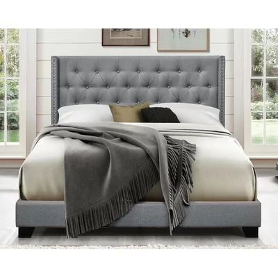 Aadvik Tufted Upholstered Standard Bed Greyleigh™ Size: Full, Color: Gray | Wayfair North America