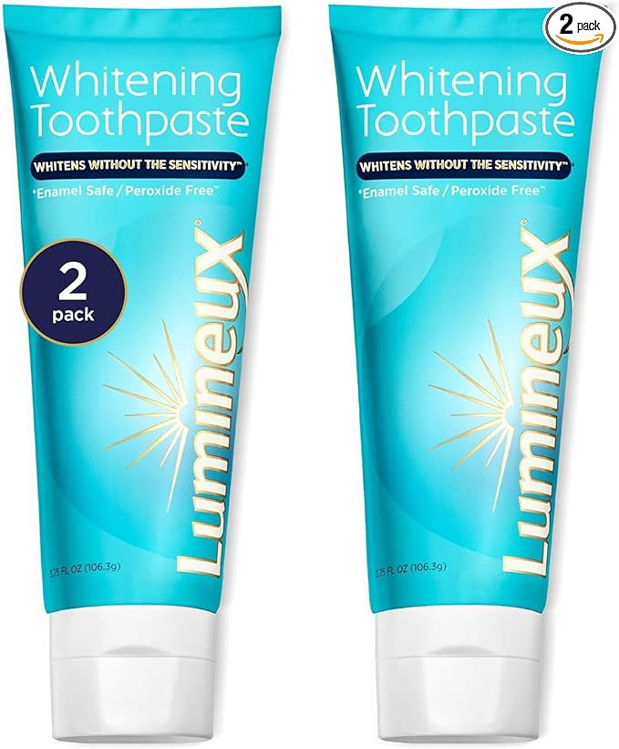 Lumineux Teeth Whitening Toothpaste 2 Pack Peroxide Free Enamel Safe for Sensitive Whiter Teeth, ... | Amazon (US)